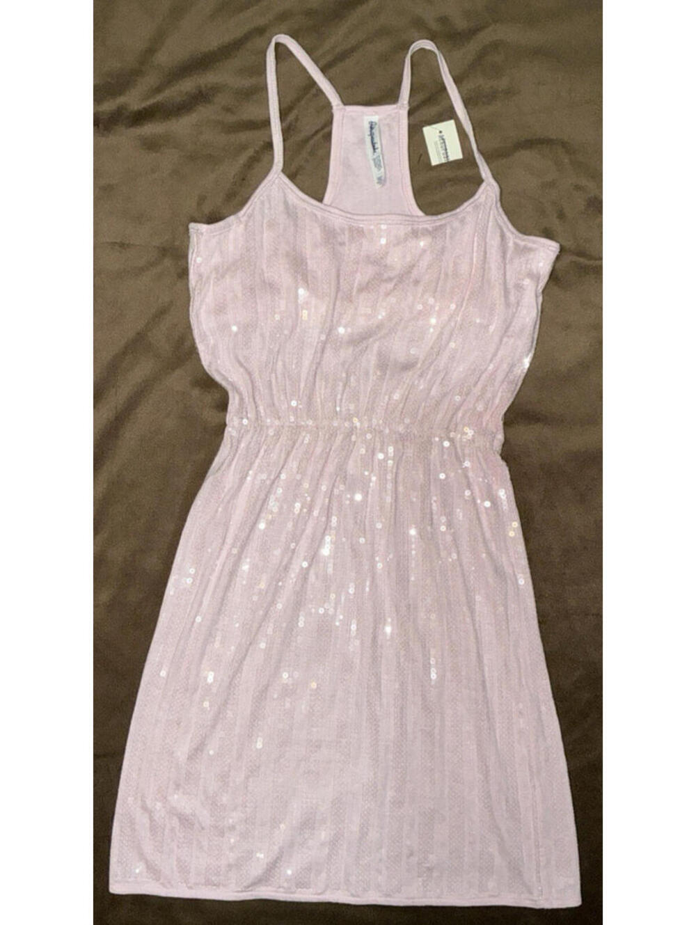 NWT Aeropostale Pink Sequin Halter Dress XS Ethereal Fairy Feminine Slip